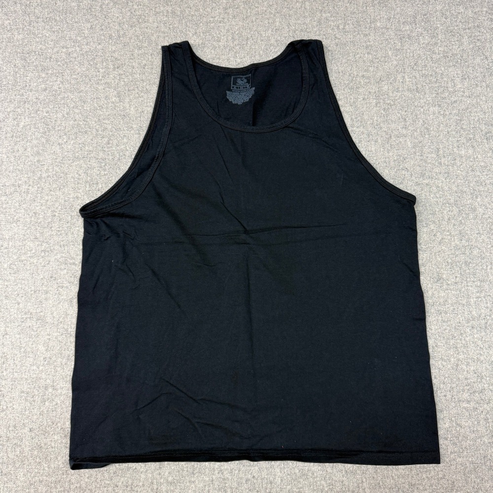 Fruit of the Loom Tank Top Size XL Black 100% Cotton Sleeveless Shirt Basic Men